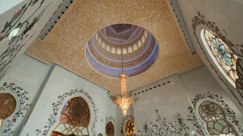 White Marble at Sheikh Zayed Grand Mosque 1 (Editorial) Stock Footage 327471470