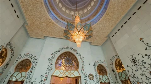 White Marble at Sheikh Zayed Grand Mosque 4 Stock Footage 327471535