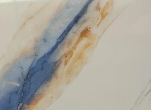 White Marble Texture with Blue and Gold Abstract Veins Stock Illustration