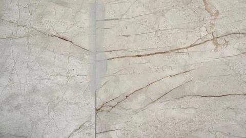White marble texture with brown veins and natural stone pattern Stockfoto's