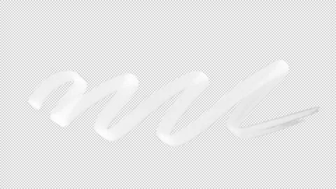 White marker pen animated brush stroke on transparent background Stock Footage 258262777