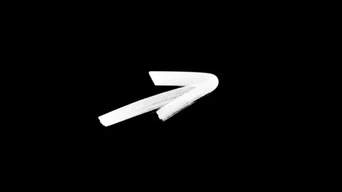 White marker pen animated directional arrow brush stroke Stock Footage 258245680