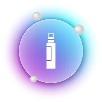 White Marker pen icon isolated on white background. Blue and purple gradien.. Stock Illustration