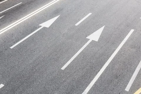 White marking on highway Stock Photos