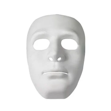 White mask, isolate on a white background Stock Photos