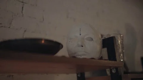 White mask on the shelf 動画素材 84142844