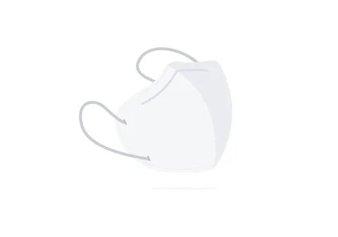 White mask vector isolated on white background ep66 Illustrazione stock