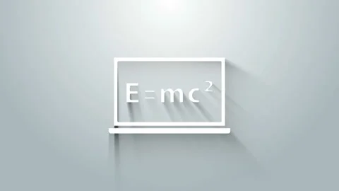 White Math system of equation solution on chalkboard icon isolated on grey Stock Footage 145917102