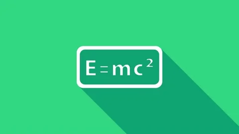 White Math system of equation solution icon isolated on green background. E Stock Footage 147154370