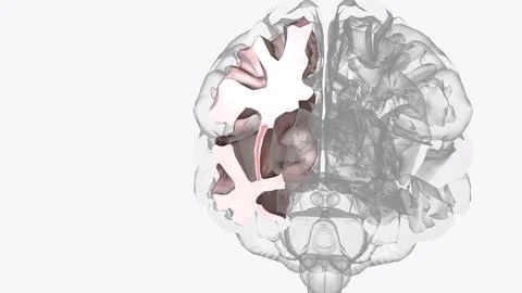 White matter of right hemisphere Stock Photos