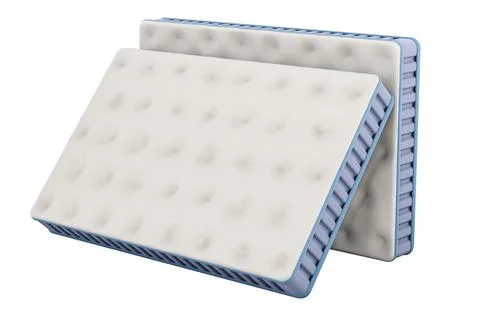 White Mattresses, 3D rendering Illustrazione stock
