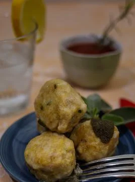White meat balls Stock Photos
