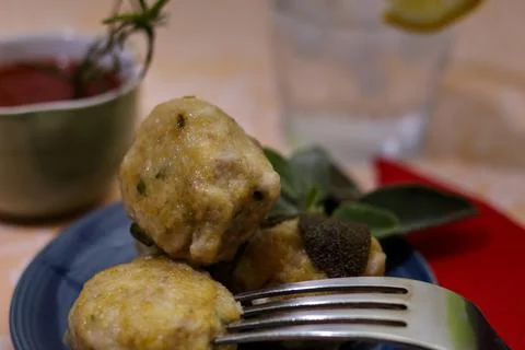 White meat balls Fotos Stock