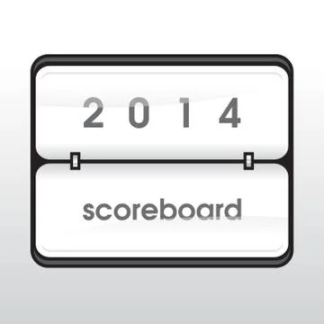 White mechanical scoreboard Stock Illustration