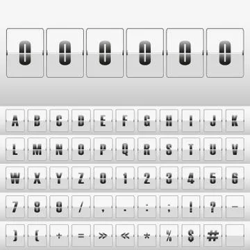 White mechanical scoreboard vector Stock Illustration