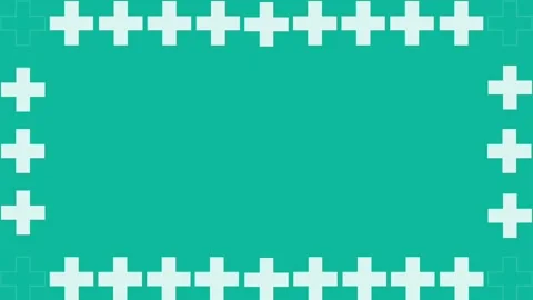 White medical symbol frame animation one Stock Footage 304190553