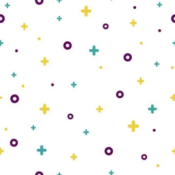 White memphis seamless pattern 80s - 90s style. Stock Illustration