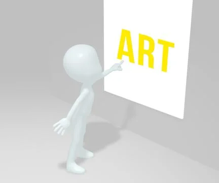 White men art sign Stock Illustration