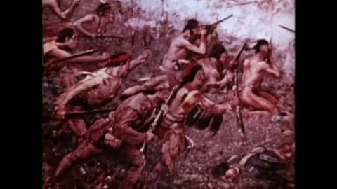 White men brought big changes to the lives of Native Americans Stock Footage 106626373
