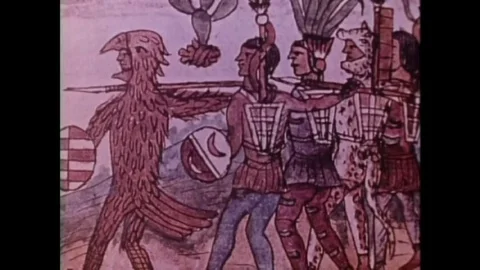 White men brought horses to the Native Americans Video stock 106626675