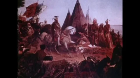 White men brought horses to the Native Americans Stock Footage 106626805