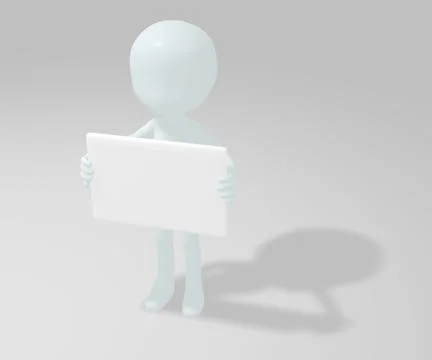 White men holding sign Stock Illustration