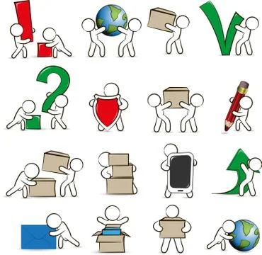 White Men Stock Illustration