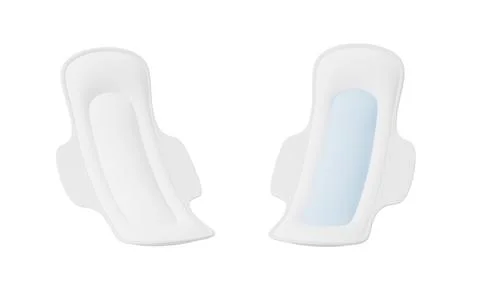 White menstrual pad model, 3d rendering. Stock-Illustration