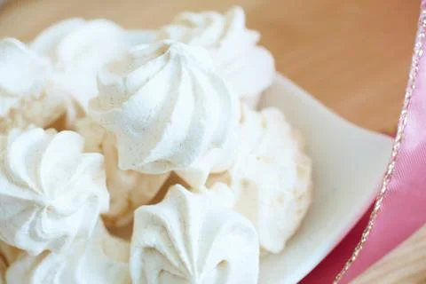 White meringue Stock Photos