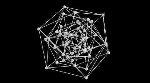 White mesh, black background. Abstract illustration, 3d render. Illustrazione stock