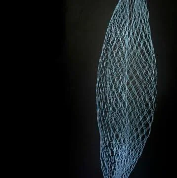 White mesh pattern on black background Stock Photos