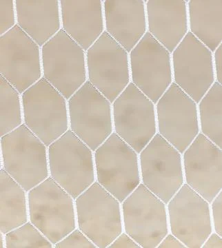 A white mesh with a pattern of squares and triangles 写真素材
