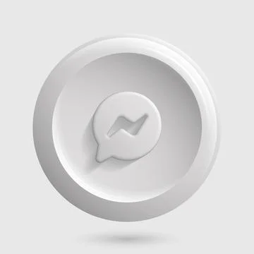 White Messaging APP Icon. Chatting Social Media Logotype Stock Illustration
