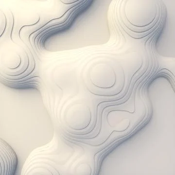 White metaball element with stripe pattern. 3d rendering digital illustration Stock Illustration