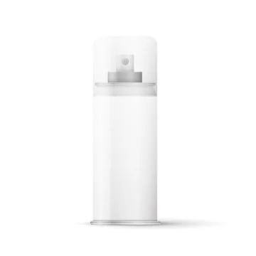White metal bottle with sprayer cap for cosmetic, perfume, deodorant or fresh Stock Illustration