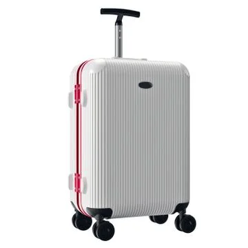 White metallic luggage Stock-Illustration