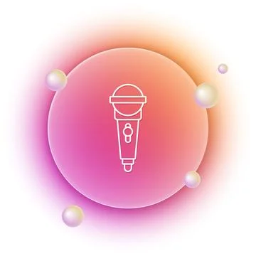 White Microphone icon isolated on white background. On air radio mic microp.. 스톡 일러스트