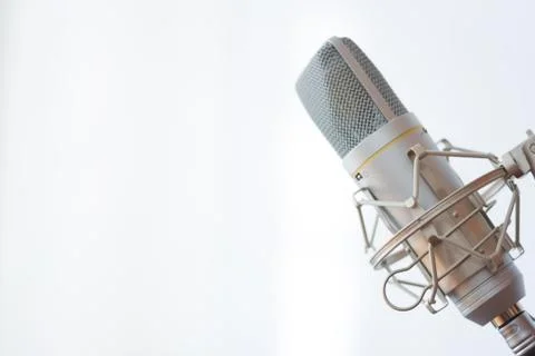 White Microphone Stock Photos