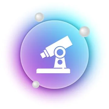 White Microscope icon isolated on white background. Chemistry, pharmaceutic.. Stock Illustration
