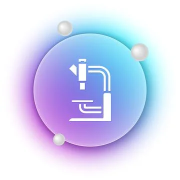 White Microscope icon isolated on white background. Chemistry, pharmaceutic.. Stock Illustration