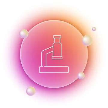 White Microscope icon isolated on white background. Chemistry, pharmaceutic.. Stock Illustration
