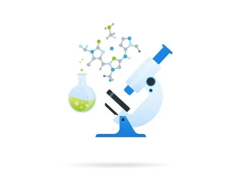 White microscope Stock Illustration