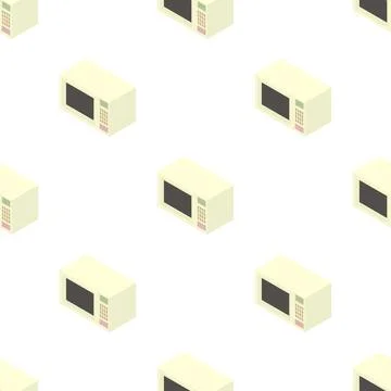 White microwave pattern seamless vector 库存插图