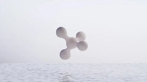 White milk and nutrient molecules, Mineral Calcium, yogurt splash, drop falling Stock Footage 310722597