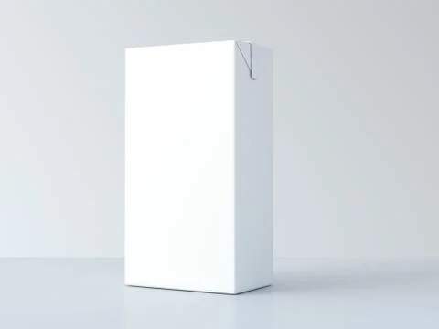 White milk package. 3d rendering 库存插图