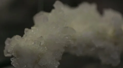White mineral rack focus Stock Footage 52860833