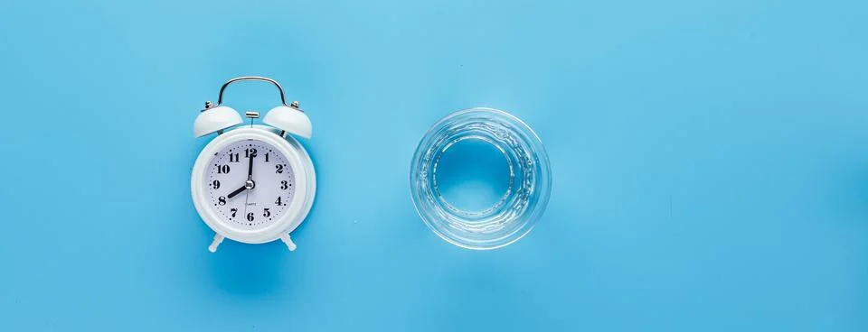 White mini alarm clock Stock Photos