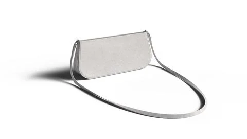 White mini bag with white backdrop handle Stock Illustration