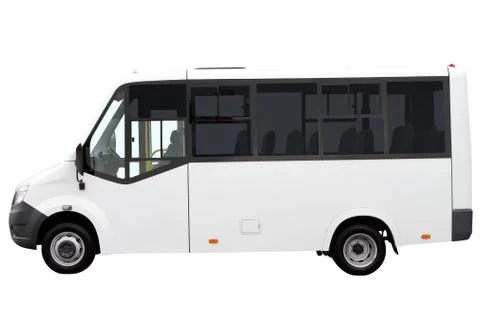 White minibus. Stock Photos