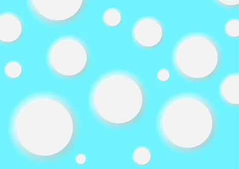 White minimal circles abstract geometry background Stock Illustration